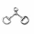 thumbnail image 1 of Sterling Silver 18" 1mm Box Chain 3D Snaffle Bridle Bit Mouth Piece For Horses Pendant Necklace, 1 of 2