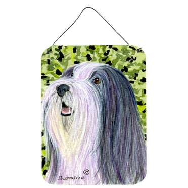Carolines Treasures SS8808DS1216 Bearded Collie Aluminium Metal Wall or Door Hanging Prints, 16" x 12", Multicolor