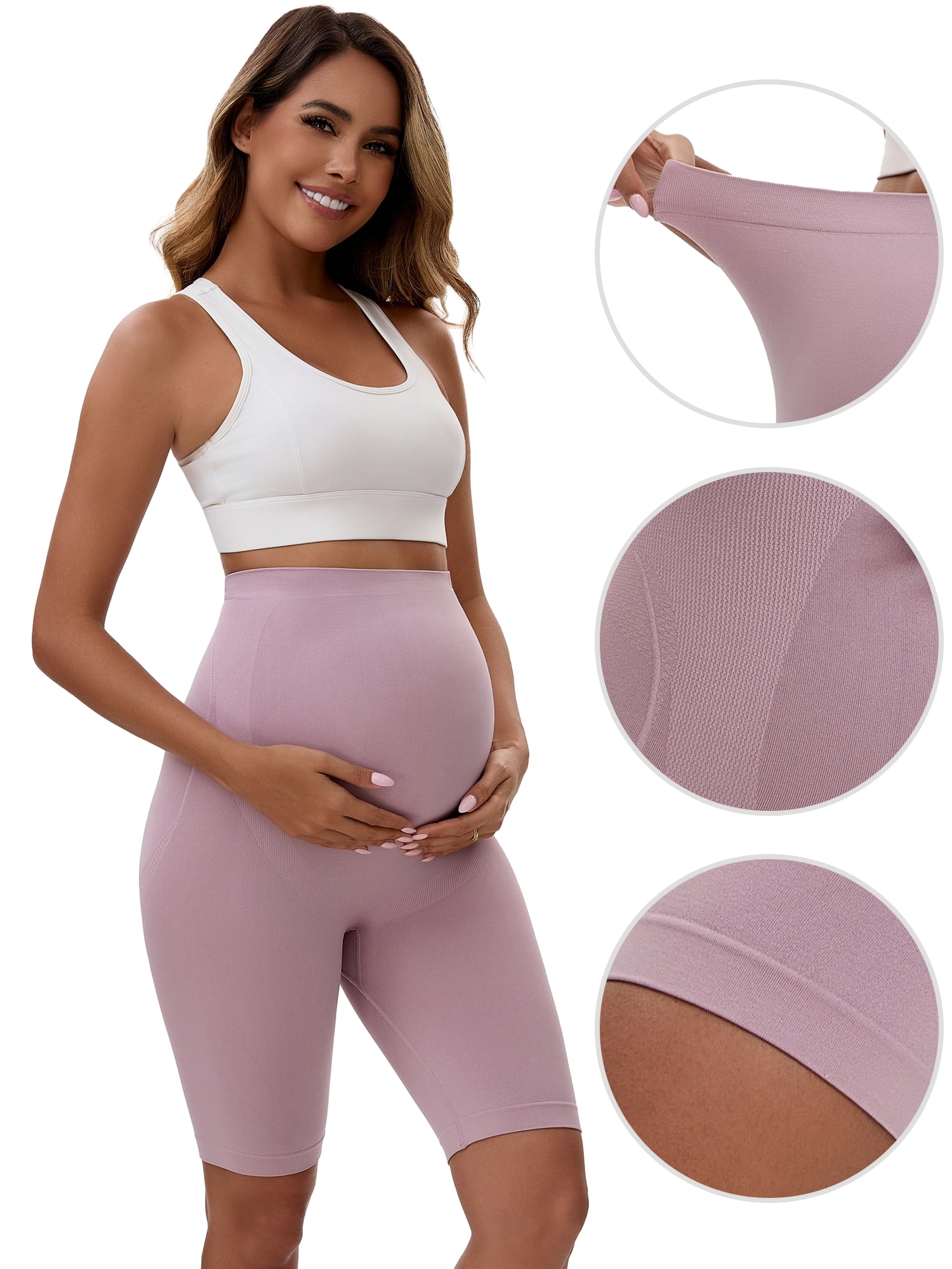 Unique Bargains Women's Maternity Thigh Slimmers Butt Lifter Control Panties XL Pink