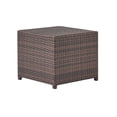 thumbnail image 2 of Benjara Limo Outdoor 3 Piece Set with Round, Square, and Ottoman Tables, Brown, 2 of 5