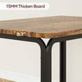thumbnail image 4 of 3 Piece Dining Table Set with 2 Chairs, Space Saving Rectangular Kitchen Table with MDF Top and Metal Frame, Compact Breakfast Nook Set for Apartment Dining Room, Gray Retro Black, 4 of 8