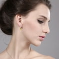 thumbnail image 2 of Gem Stone King 925 Sterling Silver Citrine Dangle Earrings for Women (4.00 Cttw, Gemstone Birthstone Round 9MM), 2 of 3