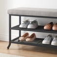 thumbnail image 6 of Shoe Storage Bench with Seat Cushion, Entryway Shoe Rack Bench 2 Tier Shoe Storage Shelf, 6 of 8