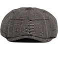 thumbnail image 3 of CoCopeaunts Beret for Men Women Autumn Winter Plaid Flat Beret Cap Vintage Artist Painter Octagonal Newsboy Cap, 3 of 7
