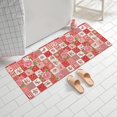 thumbnail image 2 of Pioneer Flower Floral Print Pattern Bathroom Rugs Mat, Non Slip Microfiber Bathroom Rug with Rubber Backing, Soft Mats for Bathroom Floor Tub Shower, 24"x60", 2 of 5