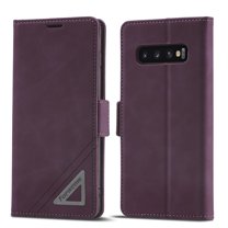 Dteck Wallet Case for Samsung Galaxy S10,Ultra Slim PU Leather and Soft TPU with Shockproof Magnetic Card Slots Flip Case for Samsung Galaxy S10 6.1 inch,Winered