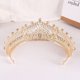 thumbnail image 4 of Nvzi Tiara para novia, diadema de princesa, corona nupcial, joyería para el cabello con diamantes de imitación de cristal, decoración para cumpleaños, graduación, fiesta de disfraces (rosa), 4 of 4