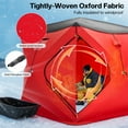 thumbnail image 3 of Jocisland Insulated Ice Fishing Tent, 3-4 Person Pop-Up Ice Shanty with Waterproof Oxford Exterior, Rain Cover, Vent, Anchors, Ropes and Carry Bag, 3 of 9