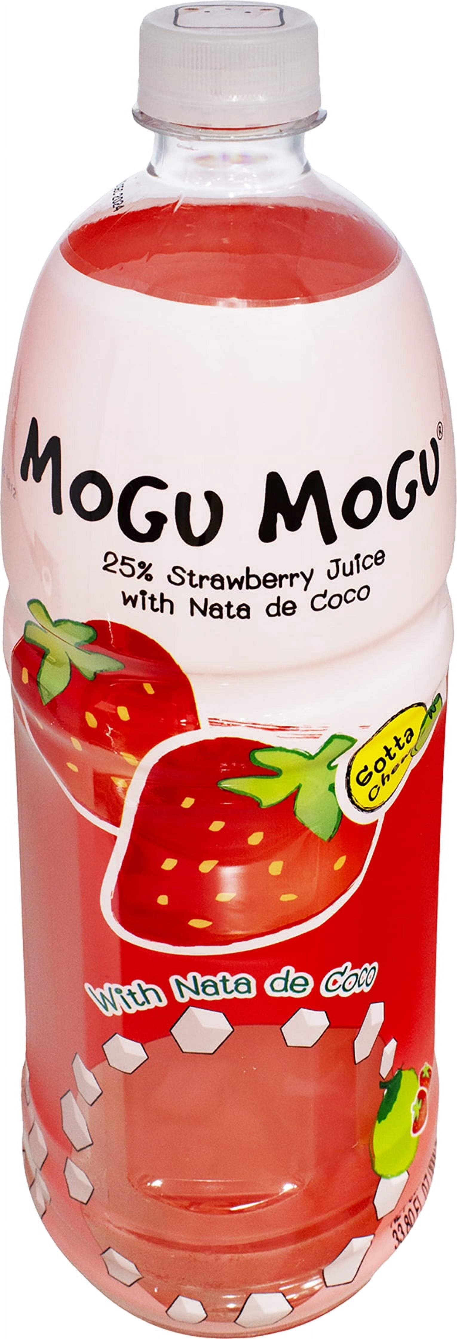 (6 pack) MOGU MOGU STRAWBERRY WITH COCO, 33.8 Fl OZ.