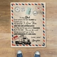 thumbnail image 2 of Personalized Trucker Letter Blanket Gift – To My Dad or Grandpa from Son or Granddaughter – Custom Name Throw Blanket – Birthday, Father’s Day, Christmas Gift for Truck Driver - Sherpa-50x60, 2 of 4