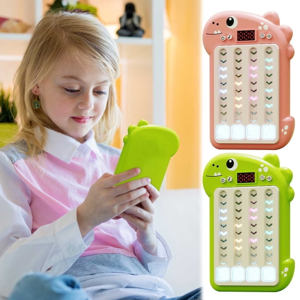Consola de juegos portátil | Juego de rompecabezas de ritmo musical | Juguete de empuje Fidget Speed para aliviar el estrés | Entrenamiento Cerebral de Lógica Interactiva | Sonido LED | Portátil |