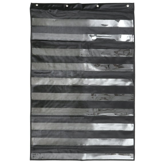 Ulthilift 1pc Transparent Pocket Charts Hanging Storage Bag Teaching Chart Pouch