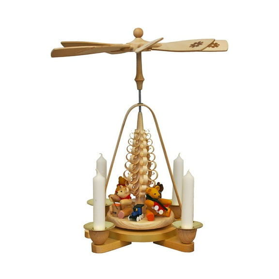 10" Richard Glaesser Teddy Bears Pyramid Candle Holder