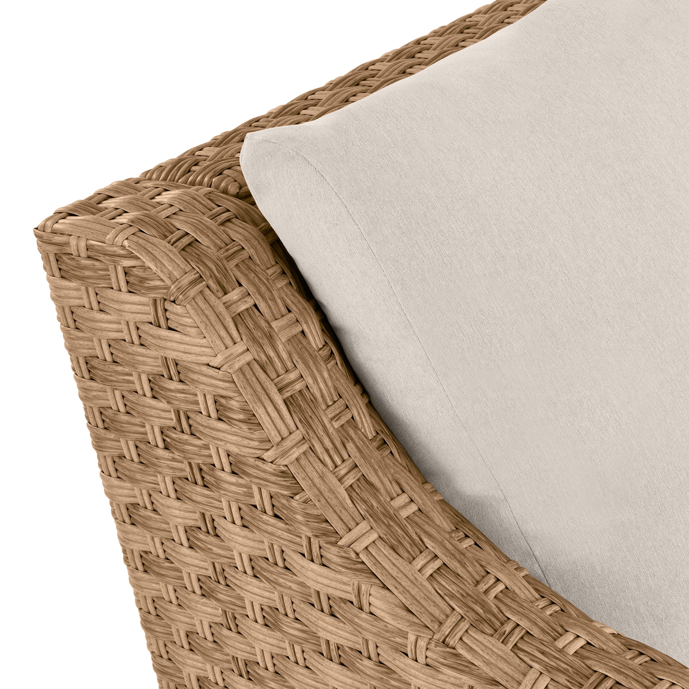 Better Homes & Gardens River Oaks 3-Piece Outdoor Sectional Set, 1 Loveseat with Right Arm, Box 2 of 2, Beige