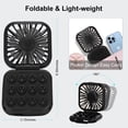 thumbnail image 5 of Ventilador de mano, mini ventilador de escritorio con batería de banco de energía, ventilador recargable portátil con 3 velocidades, 9-15 horas (negro), 5 of 5