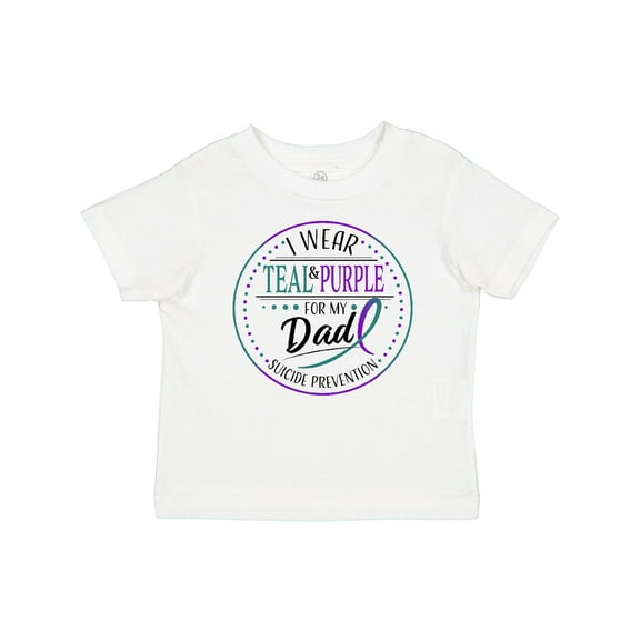 Inktastic Suicide Prevention- I Wear Teal and Purple for My Dad Boys or Girls Baby T-Shirt