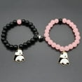 thumbnail image 1 of Pulseras magnéticas de corazón con cuentas naturales para hombres y mujeres, pulsera elástica de joyería, 1 of 1