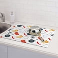 thumbnail image 5 of Dish Drying Mat, kitchen utensils Pattern Highly Absorbent Microfiber Drying Mat Kitchen Counter or Sink Drawer Liner, 16x18 Kitchen Drying Mat Coffee Mat Kitchen Essentials, 5 of 7