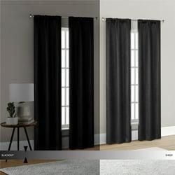 Mainstays 4 of a Kind Blackout Window Curtains Panels, Set of 4, White, 28" W x 84" L