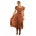 thumbnail image 2 of Scully Women's Floral Print Lace-Up Jacquard Midi Dress Copper Large  US, 2 of 2