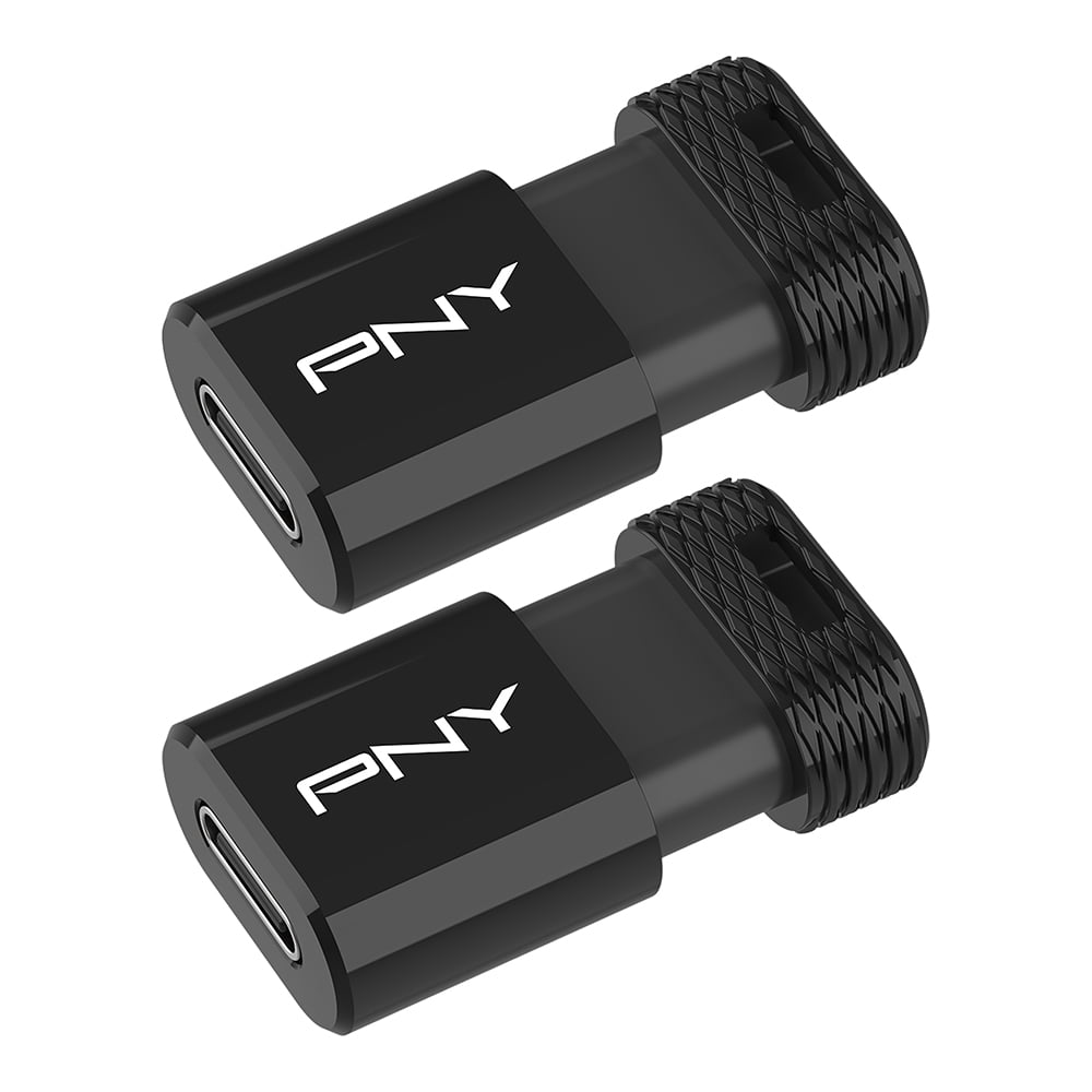 128GB PNY Elite-X Fit Type-C USB 3.2 Flash Drive – Up to 200MB/s Read, Advanced Performance, Convenient Portable Data Storage, Ultra Compact Fit Design, Type-C Connector,2-Pack