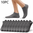 thumbnail image 2 of Alkepwun No Show Socks 10pc Unisex Lightweight Breathable Ankle Low Cut Casual Socks Assorted Solid Pack Soft Non Slip Moisture Wicking Athletic Running Yoga Socks, 2 of 8