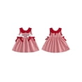 thumbnail image 2 of BemeyourBBs Toddler Baby Girl Birthday Dress 1 2 3 4 Years Old Birthday Outfits Sleeveless Doll Collar Plaid Print A-Line Casual Party Dress Summer Plaid Gingham Dress, 2 of 9