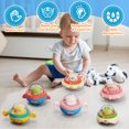 thumbnail image 3 of NUMBERFUN - 8 juguetes de coche para bebés con tapete de juego y bolsa de almacenamiento, juguetes de animales para niños de 1 a 3 años, juguetes de regalo de cumpleaños para niños de 1 año, 3 of 4