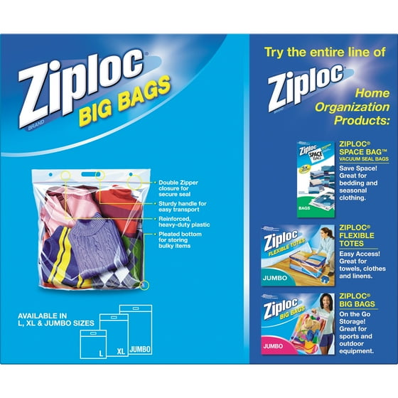 Ziploc Pinch And Seal Storage Bags Xl 10 Gallon 4 Count Ziploc Pinch And Seal Storage Bags Xl 10 Gallon 4 Count