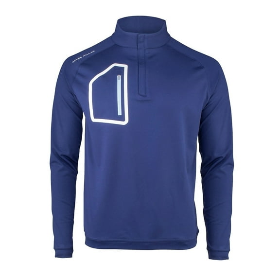 Peter Millar Men's Forge Performance Quarter Zip Navy Small