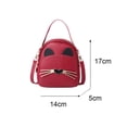 thumbnail image 2 of Bolsa de mensajero cruzado de cuero PU para mujer Mochila de hombro coreana bonita de dibujos animados JShteea  Para Estrenar, 2 of 6