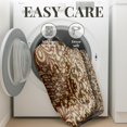 thumbnail image 6 of Korean Mink Blanket Queen Size, Floral Print - Thick Heavy Korean Blanket - 5 LB Heavy Fleece Mink Style, 95"x 79", (Brown Floral), 6 of 7