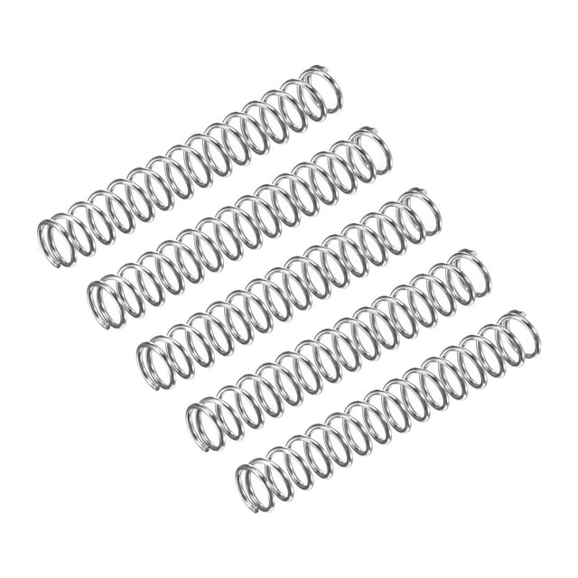 Unique Bargains Ressort de Compression, Lot de 5 en Acier Inoxydable 304, Diamètre 7 mm, Fil 0,8 mm, Longueur 45 mm
