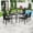 black, variant on 7 Piece Patio Dining Set, Rectangular Table with 6 Chairs, Outdoor Furniture for Lawn, Backyard