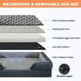 thumbnail image 3 of Extra Large Orthopedic Dog Bed, Waterproof Dog Couch Bed with Removable Washable Cover, Dog Sofa Bed X Large, Egg-crate Foam, Waterproof Lining, Nonskid Bottom, Gray, 42in, 3 of 8