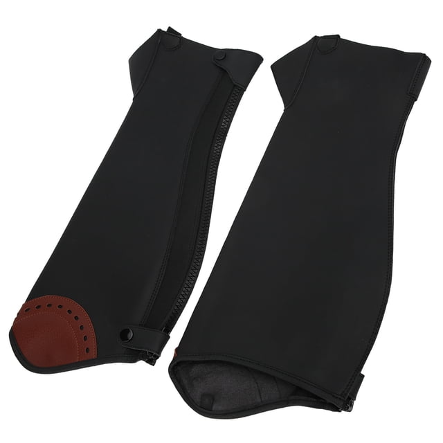 Equestrian Leggings, Reliability Long Service Life Comfortable Wear Half Chaps with Leather Outer Material for Horse Riding S,M,L,XXL