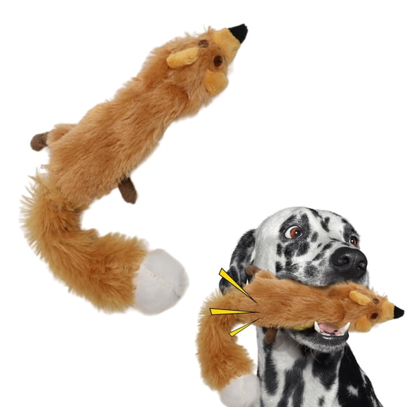 Juguete para perros SPOT Skinneeez Stuffless con Squeaker Tug-of-War Fox