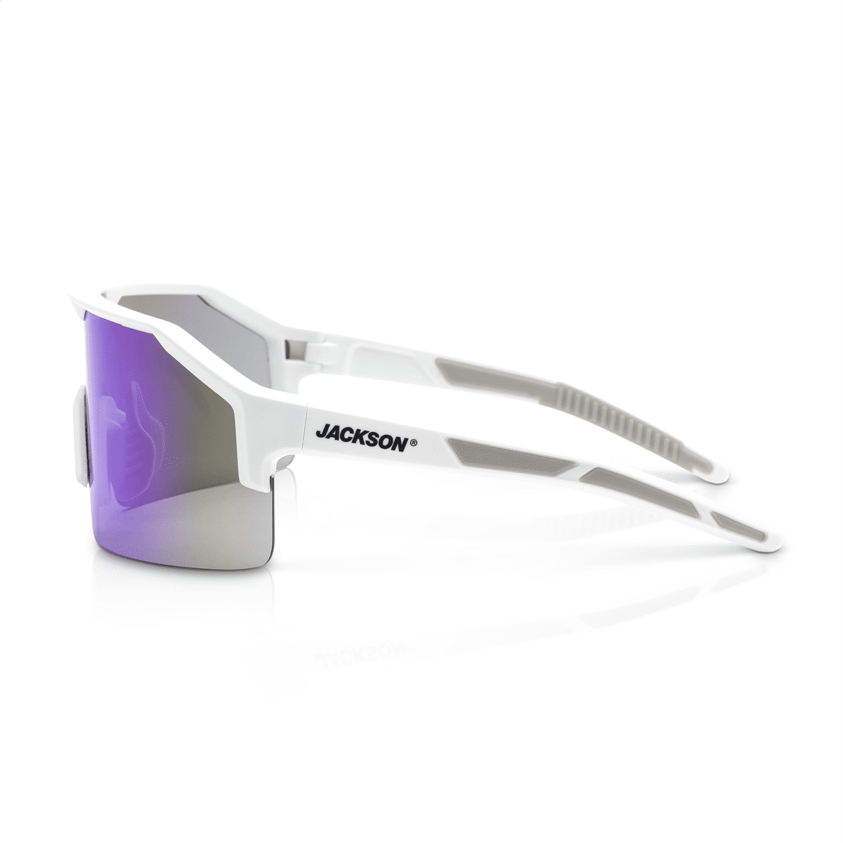 Jackson Safety Safety Glasses - MAXVIEW+ Series - Blue/Green Mirror Lens - White Frame - Hardcoat Anti-Scratch