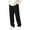 Black, variant on JTSRKL Corduroy Textured Pants for Men Wide Leg Baggy Elastic Waist Pockets Lightweight Bottoms Casual Bottoms Relaxed Fit Trousers