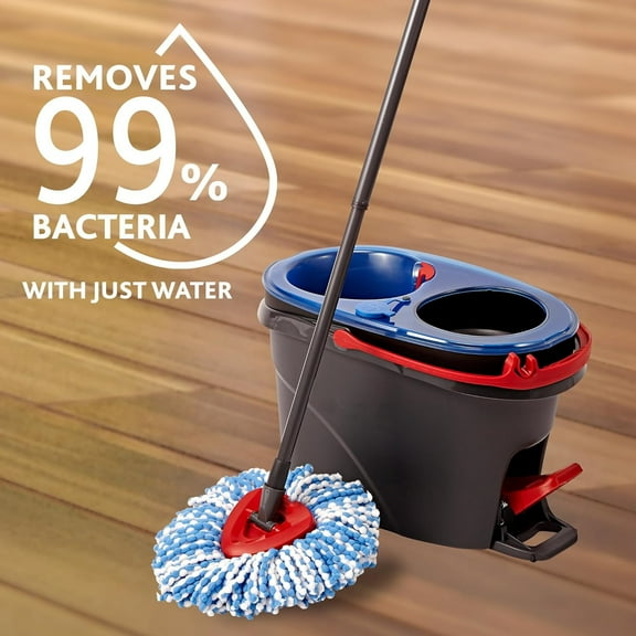 Spin Mop & Bucket System | Clean with Clean Water | Removes 99% of Bacteria