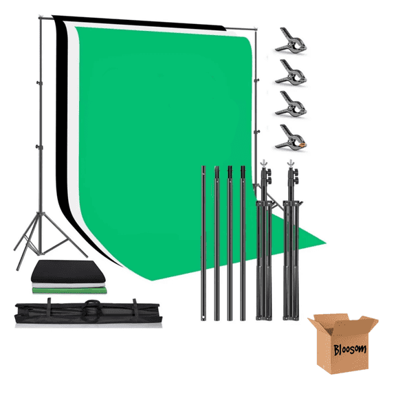 Kit De Fondo De Pantalla Bloosom  Verde Para Fotografía Con Soporte Verde