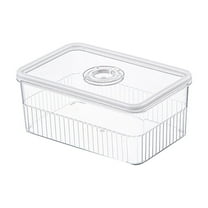 Lilgiuy Clear Bread Box for Homemade Bread, Fruits Boxes for Kitchen Counter Airtight, Vegetable Fresh Storage Container with Lid, Refrigerator Containers Storage, 8.38" x 5.43"x 3.66"