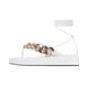 thumbnail image 2 of Sandalias de tiras cruzadas al tobillo decorativas con cadena inferior plana para la playa para mujer Wmkox8yii  nm2836, 2 of 5