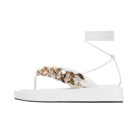 

Flatform Sandal Flat for Womens Flip Flop Gladiator Lace Up Strappy Sandals Cross Tie Flat Sandals Beach Sandals