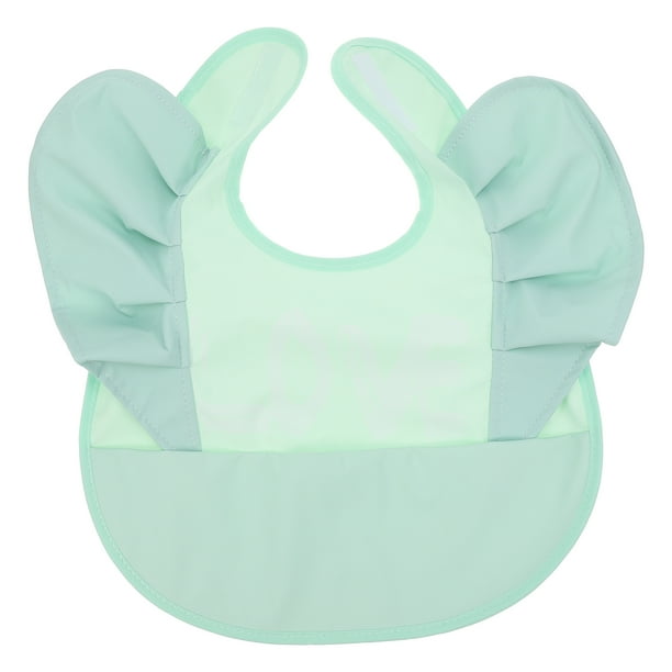 Babero de tela no tejida para niños con encaje para la alimentación de la dentadura