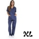 thumbnail image 3 of Conjuntos de uniforme médico para mujer Uniformes médicos de seis bolsillos (cuello en V con pantalón cargo), 3 of 5