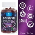 Premium Sambucus Elderberry Gummies with Vitamin C and Zinc, Immune