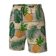 thumbnail image 5 of Disketp Men'S Swim Trunks Hawaiian Breathable Surf Beach Swimsuits Mesh Lining Beach Shorts With Pockets-Pineapples Palm Leaves Wooden Background, 5 of 9