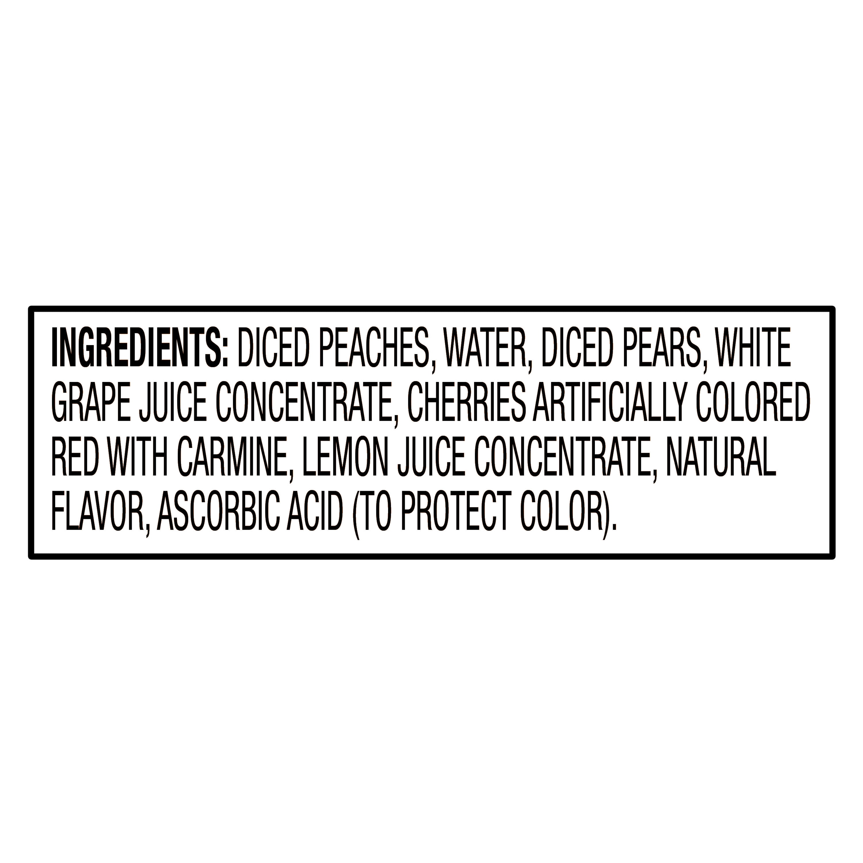 Great Value Cherry Mixed Fruit in 100% Juice, 4 oz, 4 Count