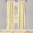 thumbnail image 5 of Ambesonne Abstract Window Curtains, Pastel Paisley Pattern Art, Each 28" W x 84" L, Pale Peach Orange, 5 of 5